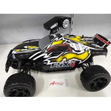 AUTOMODELO ELETRICO FS RACING COMPLETO FOX4 TRUGGY 1/10 4WD RÁDIO 2.4 GHZ COM BATERIA NIMH 7.2V 1800MAH E CARREGADOR 53889